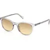 Image de Guess, Hommes, Lunettes de soleil, Soleil de soleil injected grey brown round sfumato