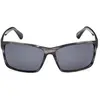 Image de Timberland, Hommes, Lunettes de soleil, TB00032 Shiny Black Man Sunglasses 64/15/150