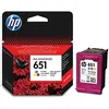Image de HP, Cartouche d'impression, CARTOUCHE D'ENCRE NO 651 TRI-COLOU (C, M, Y)