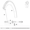 Image de Mavic Rayons Aero Cxr Elite Exalith Front 9 Unités 283 mm