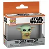 Image de Figurine Funko Pop Keychain porte-clé Mandalorian Child avec Cup