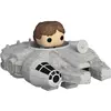 Image de Funko Star Wars Bitty POP! Rides Vinyl Figur Display Han Solo w/Millenium Falcon 2,5 cm