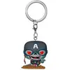 Image de Funko, Porte-clés, Marvel Zombies POP! Vinyl Schlüsselanhänger 4 cm Captain America Display (12), Multicolore