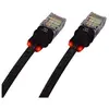 Image de Digitus ASSMANN LED Cordon de brassage, CAT 5e U/FTP Cu, PVC, 0,6 m, noir, UE= 12 (F/UTP, CAT5e, 0.60 m), Câble réseau