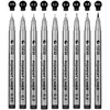 Image de Fineliner Stylos,Morkia 9 Stylos noir a pointe fine Liners avec a Pinceau Noir, Micro-Pen Fineliner Dessin Stylos pour Le Dessin, Illustration de L'artiste, Documents de Bureau