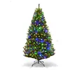 Image de Giantex Sapin de Noël 180cm avec 11 Modes Lumières et Pied en Métal, Matériau PVC