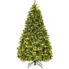 Image de Giantex Sapin de Noël 240 CM avec Lumière LED et Base en Métal, Matériau PVC et PE , Vert
