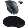 Image de Logitech Wireless Mouse M705 Noir + T'nB Tapis de Souris Ergo-Design noir