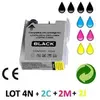 Image de Lot 10 cartouches jet d'encre compatibles BROTHER LC970/LC1000 universal POUR BROTHER DCP 330C : 4 BLACK + 2 CYAN + 2 MAGENTA + 2 YELLOW