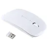 Image de Souris pour PC MSI USB Sans Fil Ultra Plate Universelle Capteur Optique 3 Boutons Ordinateur (BLANC)