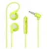 Image de Ecouteurs plat pour smartphone samsung, huawei, sony, etc avec micro kit main libre casque universel prise jack (vert)