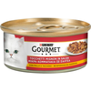 Image de 24x195g Gourmet poulet, dinde nourriture humide pour chat