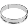 Image de Cercle à tarte bord roulé 10 cm en inox - De Buyer - Argent - Inox
