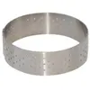 Image de DE BUYER INDUSTRIES 3099.03 CERCLE À TARTE PERFORÉ À BORD DROIT EN INOX ROND