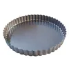 Image de Moule à tarte 24 cm en acier antiadhésif fond fixe - De Buyer - Gris - Acier