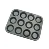 Image de Plaque pour 12 tartelettes 34x26 cm en acier antiadhésif - De Buyer - Gris - Acier