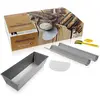 Image de de Buyer Set de 4 #HOMEMADEBREAD : 2 MOULES+GRIGNETTE+COUPE PATE, 35cm, Moule à gâteau, Gris