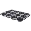Image de Plaque pour 12 muffins en acier antiadhésif - De Buyer - Gris - Acier