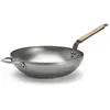 Image de de Buyer Wok arrondi contre poignée Mineral B Bois ø32, Poêle + casserole, Beige