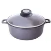 Image de DE BUYER Coquelle choc extreme fonte et aluminium - Couvercle en verre - ø 24 cm