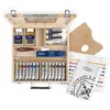 Image de Coffret - Peinture à l'huile - Extra-fine - Lefranc Bourgeois - 14 tubes 20ml + accessoires