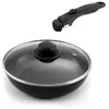 Image de CUISINOX - AROM - 1 sauteuse 24 cm avec couvercle et poignée amovible
