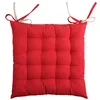 Image de Coussin de chaise bicolore réversible en coton lin et rouge