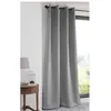 Image de Rideau occultant à oeillets uni polyester NOTTE gris 135X250CM