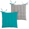 Image de Coussin de chaise réversible 40 cm céladon et gris