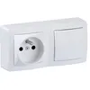 Image de Schneider Electric - Va-et-vient combiné + prise 2P+T blanc - Alrea - Schneider