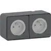 Image de Schneider Electric - Double prise 2P+T en saillie IP55 - anthracite - Mureva - Schneider