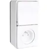 Image de Schneider Electric - Prise 2P+T + interrupteur saillie IP55 - Mureva - blanc - Schneider