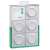 Image de Lot de 5 va et vient (avec plaque) - Odace - aluminium - Schneider