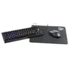 Image de Pack Gaming Onlan PG-7 clavier compact Azerty TKL Noir + souris optique + tapis de souris