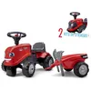 Image de Porteur tracteur Case IH avec remorque - pelle et rateau - Rouge