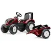 Image de Falk Valtra S4 traptractor met aanhanger en geluid donkerrood