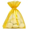 Image de 10 sacs organza 7.5x10cm jaune - Coloris : Jaune246200000002