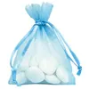 Image de 10 sacs en organza 7.5x10cm bleu ciel - chalayer 2462 0-6