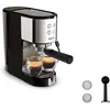 Image de Krups XP4418 Virtuoso Essential Espresso Siebträger, Kaffeemaschine, Machines à expresso, Noir, Argent