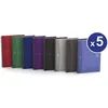 Image de Oxford Essentials Lot de 5 Cahiers Spirales A5 180p Ligné 7mm Assortis
