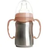 Image de Tasse d'apprentissage - THERMOBABY - Inox - 180 ml - Peche - Ergonomique et anti-fuites