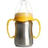 Image de Tasse d'apprentissage - THERMOBABY - Inox - 180 ml - Jaune Mangue - Ergonomique et anti-fuites