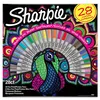 Image de SHARPIE - 28 Marqueurs permanents - Pointe fine x 20 et Pointe ultra-fine x 8 - couleurs assorties