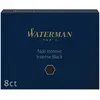 Image de Waterman, Cartouche de rechange + encrier, Standard (Noir, 8 pcs)