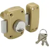 Image de Vachette - Verrou de securite Vachette Cyclop a bouton pour porte 38 a 42 mm