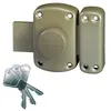 Image de Vachette - Verrou a bouton pour porte de service de 38 a 42 mm Pluton vachette
