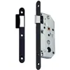 Image de Serrure à larder D452 Bec de cane axe 50mm bout rond finition noir avec gâche - VACHETTE - 16093000