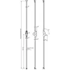 Image de Crémone pompier AEROLIS levier basculant à 90° sans tringle inox - VACHETTE - 18395000
