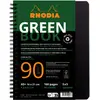 Image de Rhodia, Cahier + bloc-notes, Rhodiactive Greenbook petits carreaux 5/5, A5+, perf.6 trous, papier recyclé 90g FSC - Noir (A5, Quadrillé, Couverture souple)