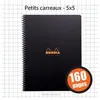 Image de Cahier - A4 (21x29,7cm) - Petits carreaux - 160 pages - couverture en polypro noir - à spirale - Rhodia